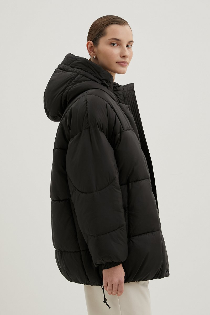 Куртка oversize силуэта с капюшоном, Модель FWC11085, Фото №4