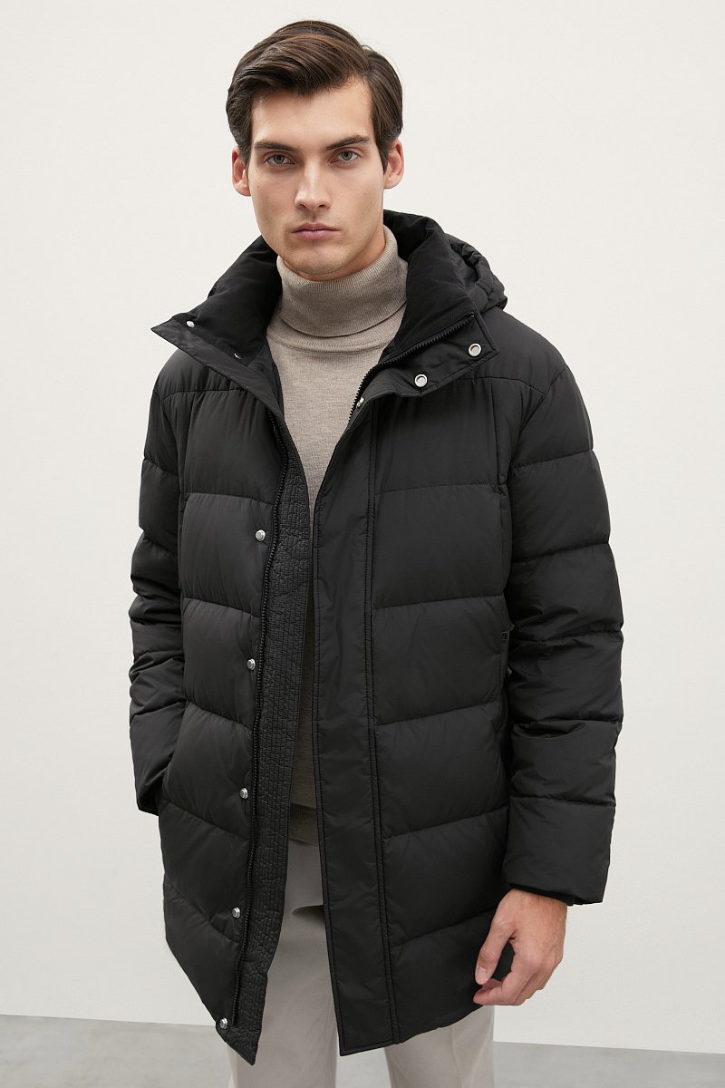 Пуховое пальто с капюшоном, Модель FWC21001, Фото №1