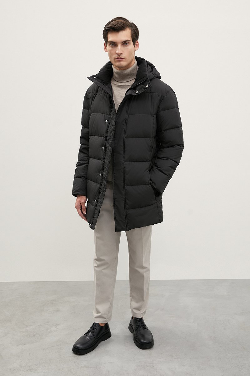 Пуховое пальто с капюшоном, Модель FWC21001, Фото №2