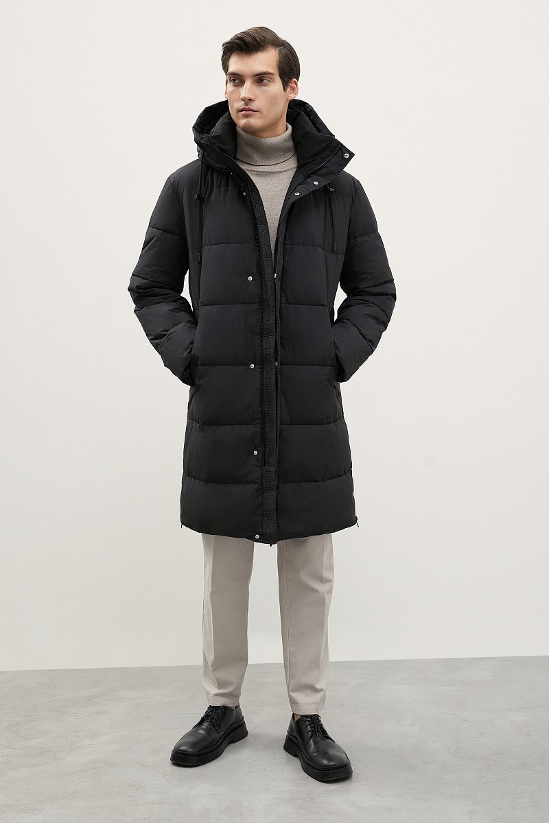 Стеганое утепленное пальто с капюшоном, Модель FWC21005, Фото №2