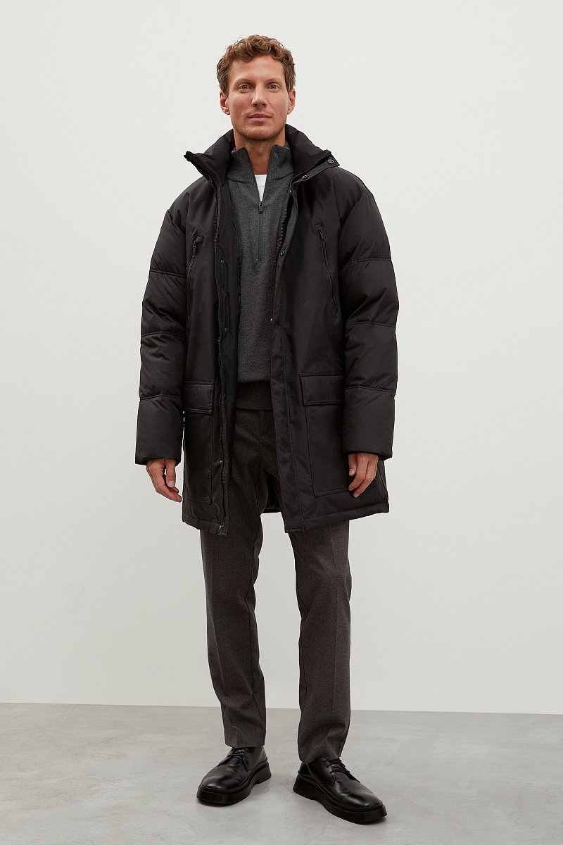 Пуховое пальто силуэта oversize, Модель FWC21019, Фото №2