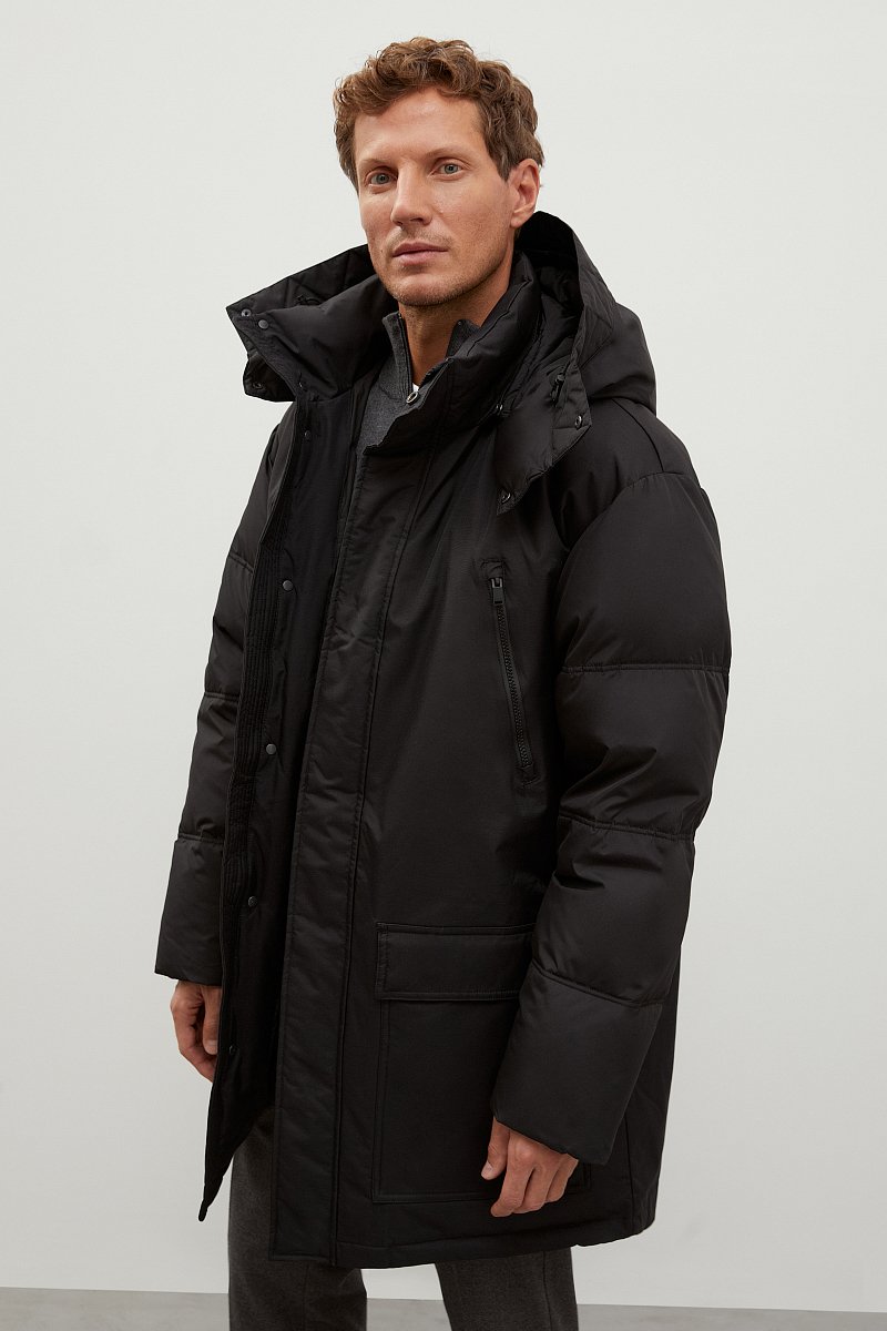Пуховое пальто силуэта oversize, Модель FWC21019, Фото №4