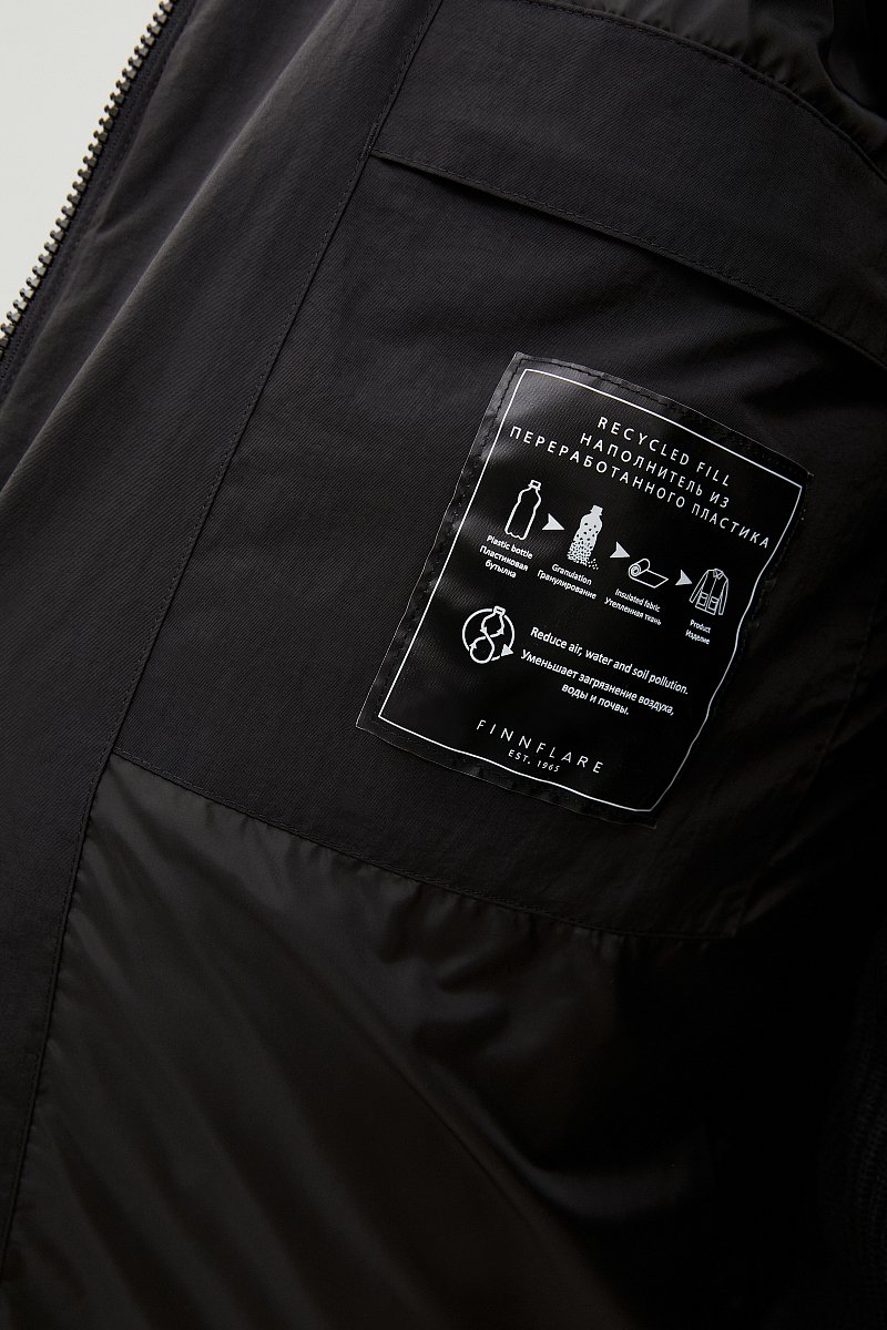 Утепленная куртка oversize с капюшоном, Модель FWC21041, Фото №6