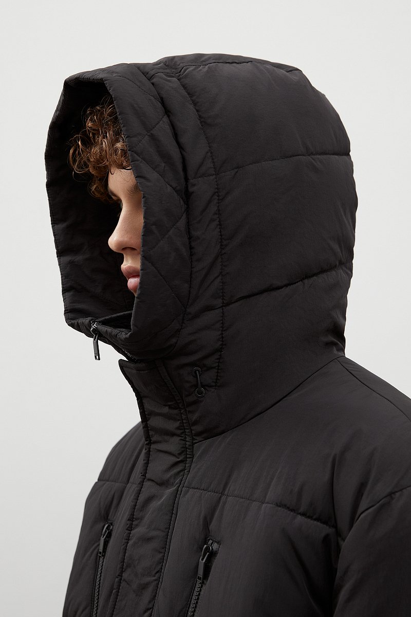 Стеганое утепленное пальто с капюшоном, Модель FWC21042, Фото №9