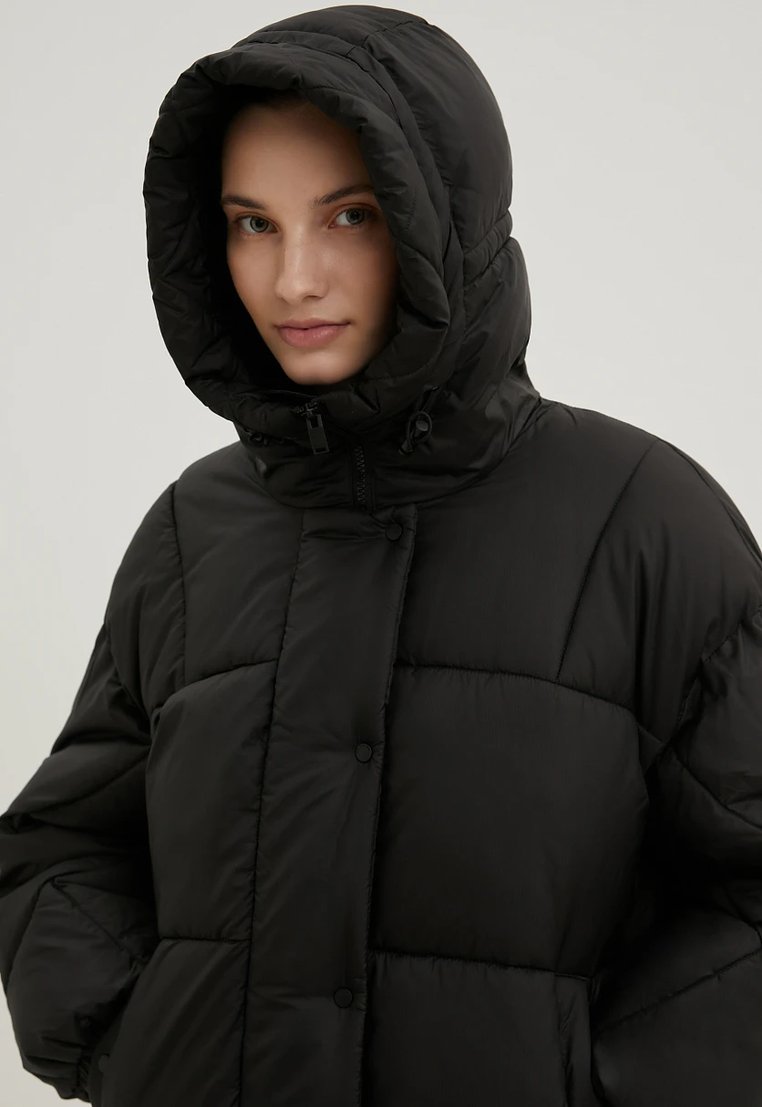 Куртка oversize силуэта с капюшоном, Модель FWC11085, Фото №3