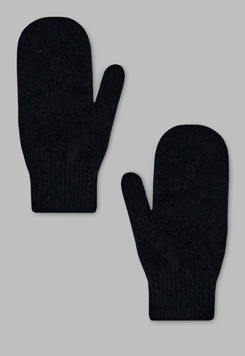 Вязаные варежки с шерстью и ангорой, Модель FWC11170, Фото №1