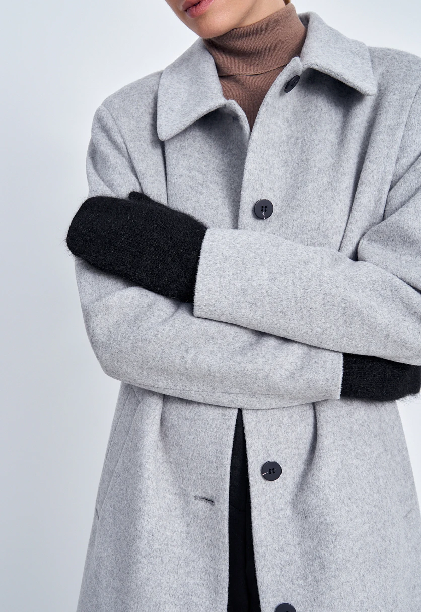 Вязаные варежки с шерстью и ангорой, Модель FWC11170, Фото №2