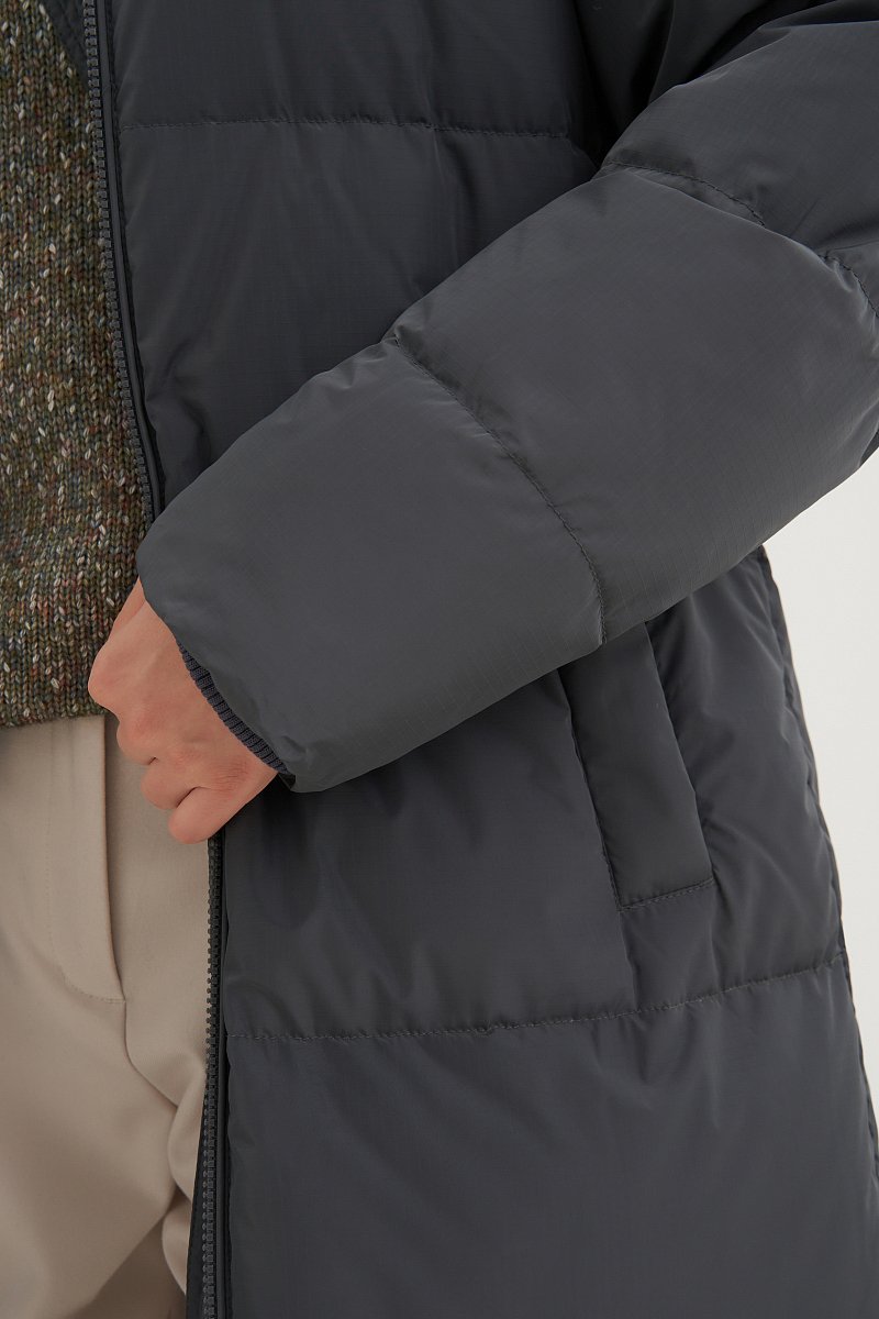 Стеганое пуховое пальто oversize силуэта, Модель FWC110101, Фото №6