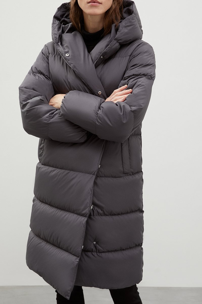Стеганое пуховое пальто, Модель FWC11031, Фото №3