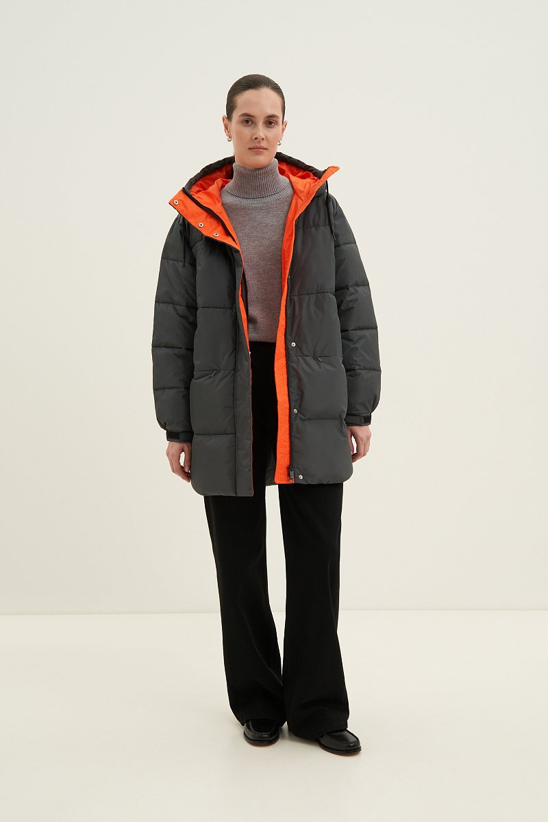 Стеганая утепленная куртка с капюшоном, Модель FWC11054, Фото №2