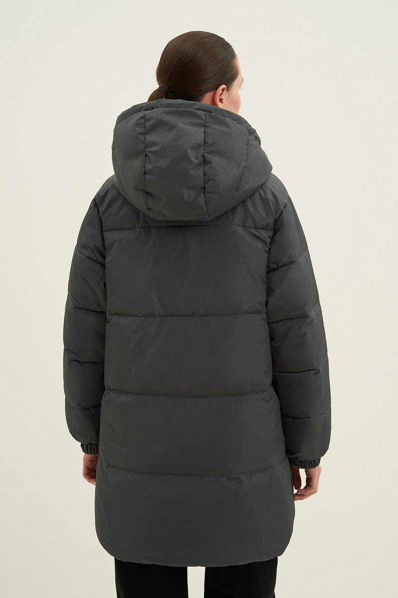 Стеганая утепленная куртка с капюшоном, Модель FWC11054, Фото №4