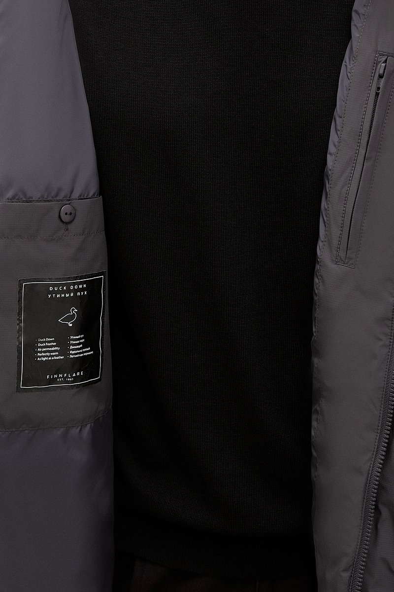Стеганое пуховое пальто с капюшоном, Модель FWC21017, Фото №7