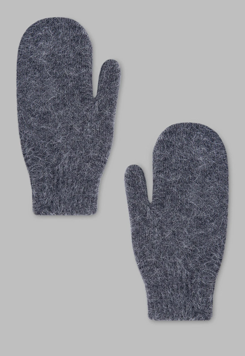 Вязаные варежки с шерстью и ангорой, Модель FWC11170, Фото №1