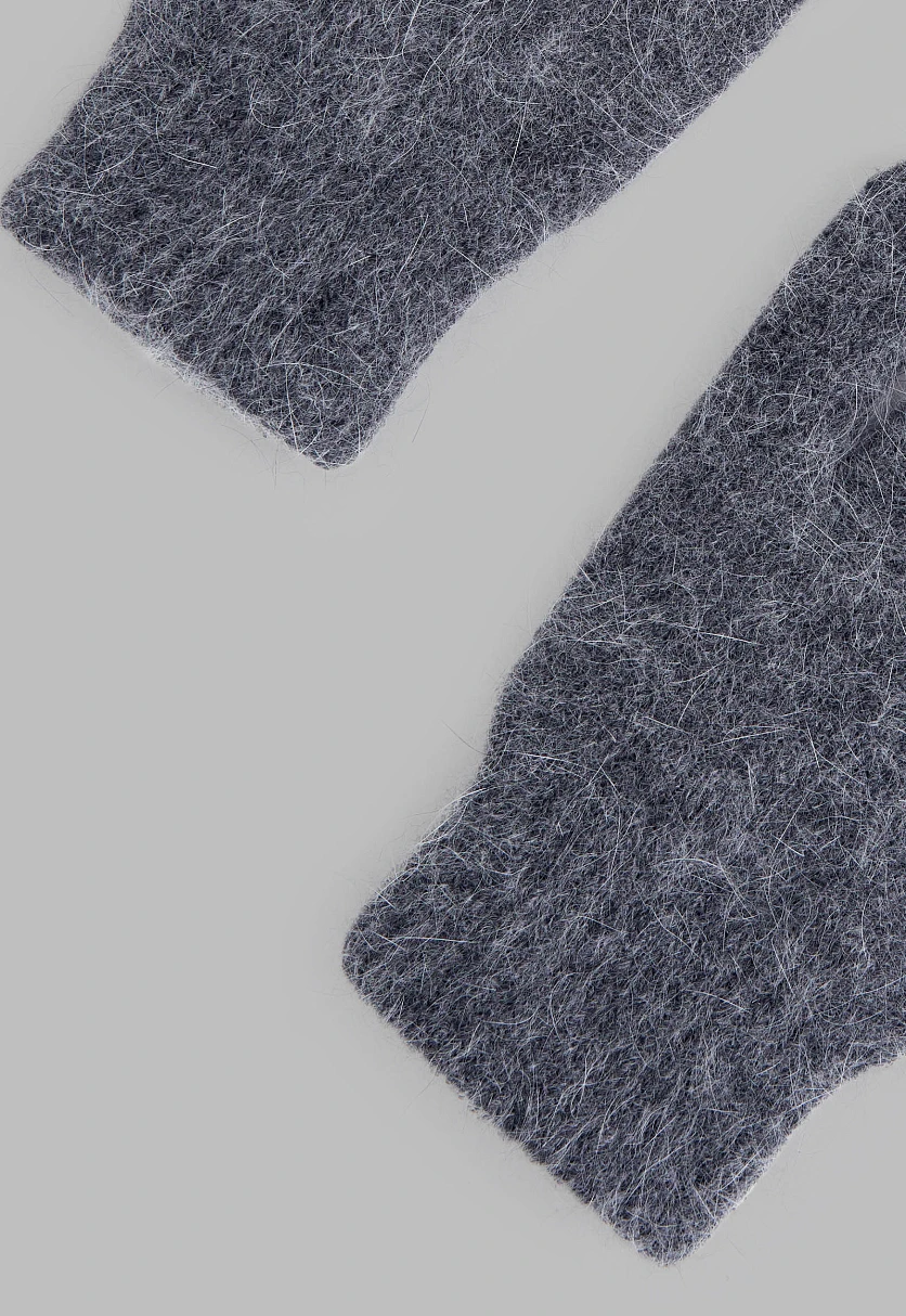 Вязаные варежки с шерстью и ангорой, Модель FWC11170, Фото №4