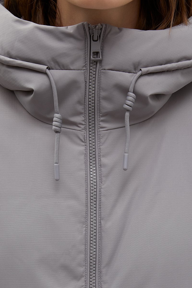 Утепленное пальто oversize с капюшоном, Модель FWC11074, Фото №6