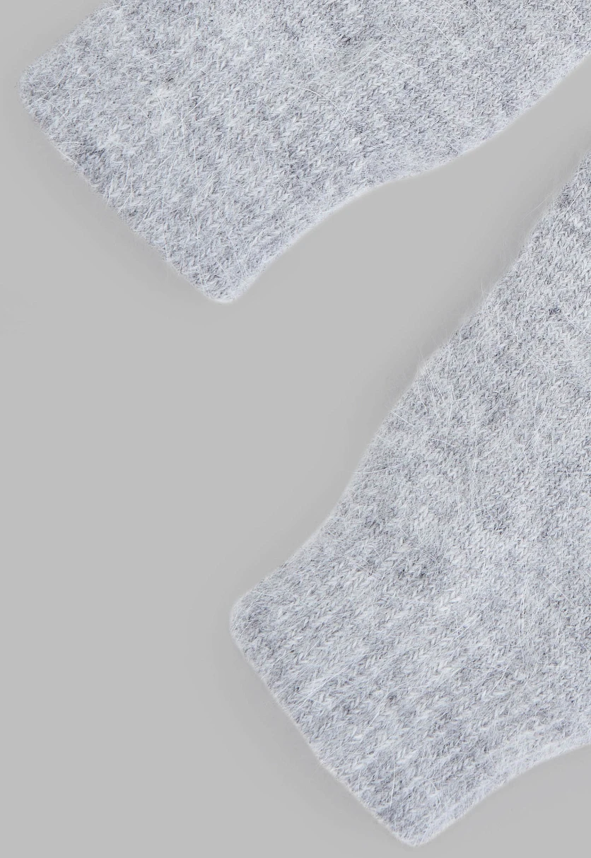 Вязаные варежки с шерстью и ангорой, Модель FWC11170, Фото №4