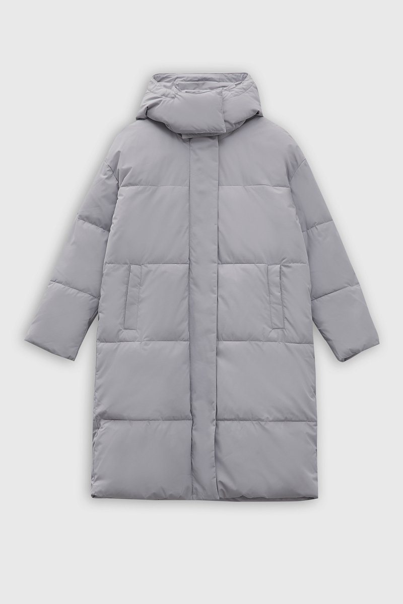 Стеганое утепленное пальто с капюшоном, Модель FWC11013, Фото №9