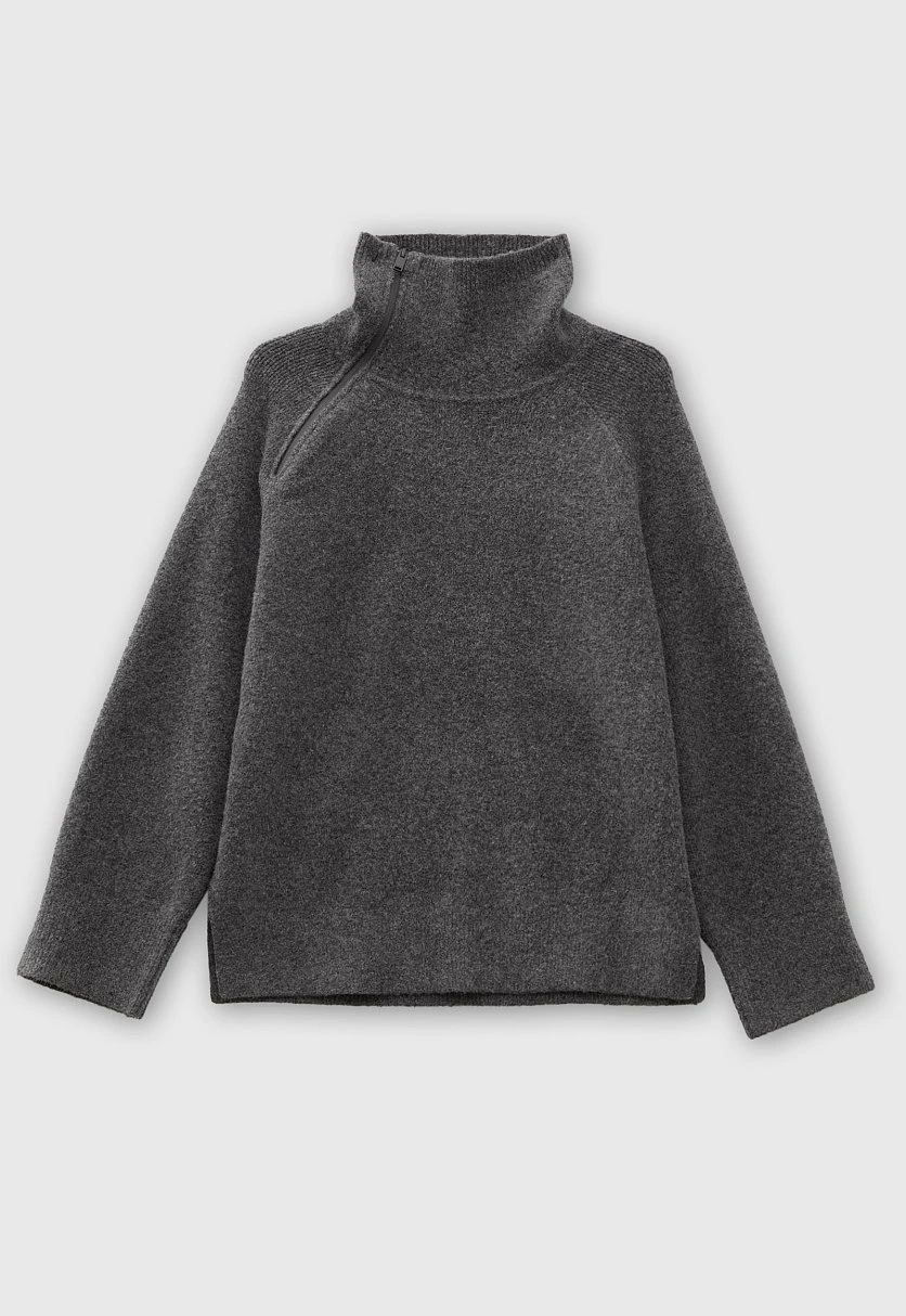 Свитер oversize силуэта с молнией, Модель FWC11114, Фото №7