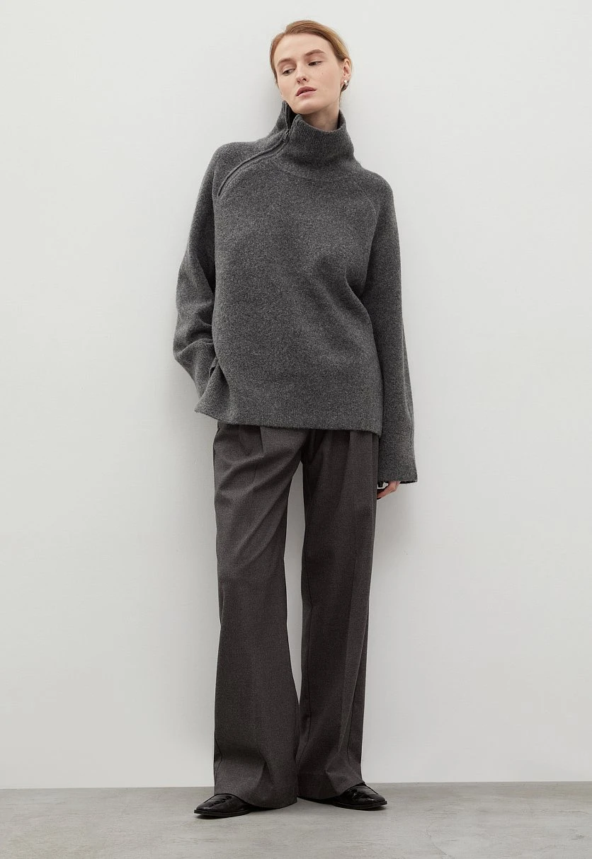 Свитер oversize силуэта с молнией, Модель FWC11114, Фото №2