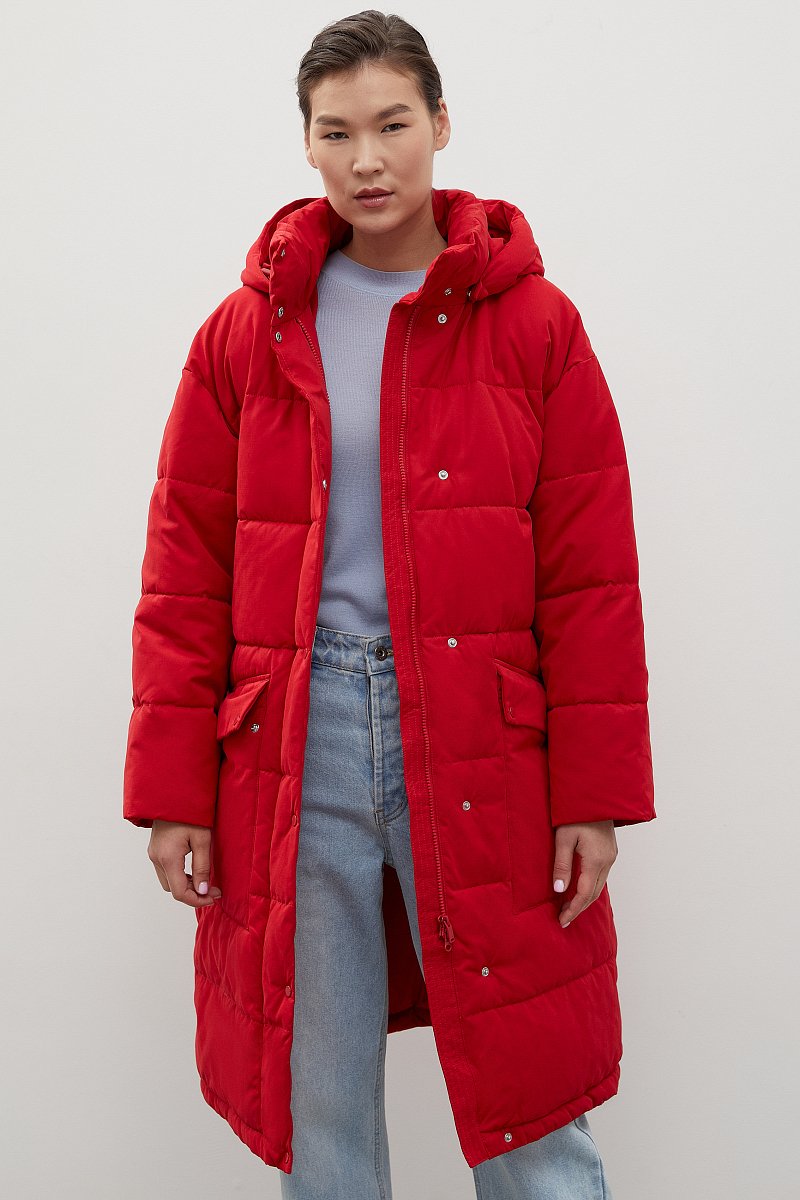 Утепленное пальто с капюшоном, Модель FWC11023, Фото №1