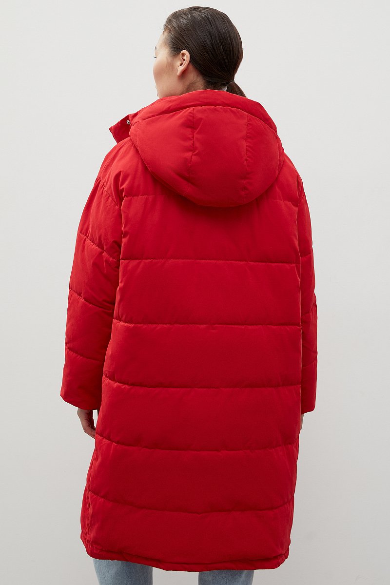 Утепленное пальто с капюшоном, Модель FWC11023, Фото №5