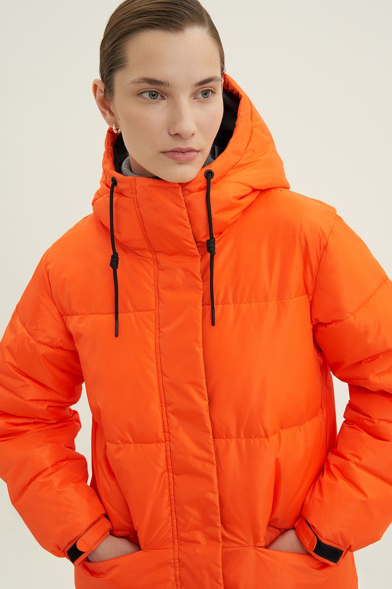 Стеганая утепленная куртка с капюшоном, Модель FWC11054, Фото №3