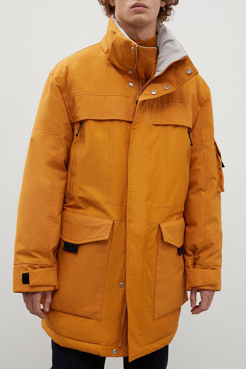 Пуховое пальто с контрастной отделкой, Модель FWC21029, Фото №3