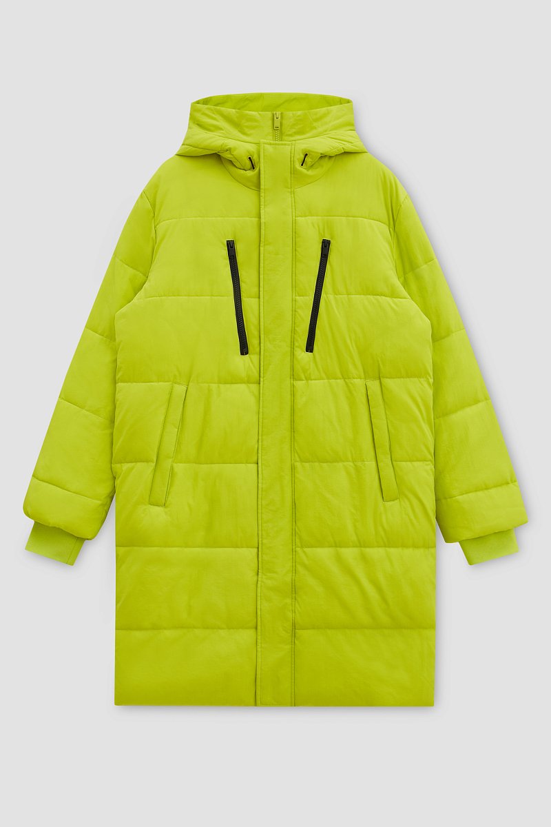 Стеганое утепленное пальто с капюшоном, Модель FWC21042, Фото №10