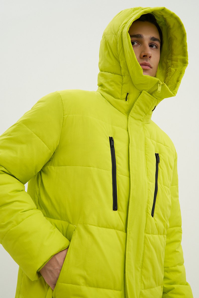 Стеганое утепленное пальто с капюшоном, Модель FWC21042, Фото №3
