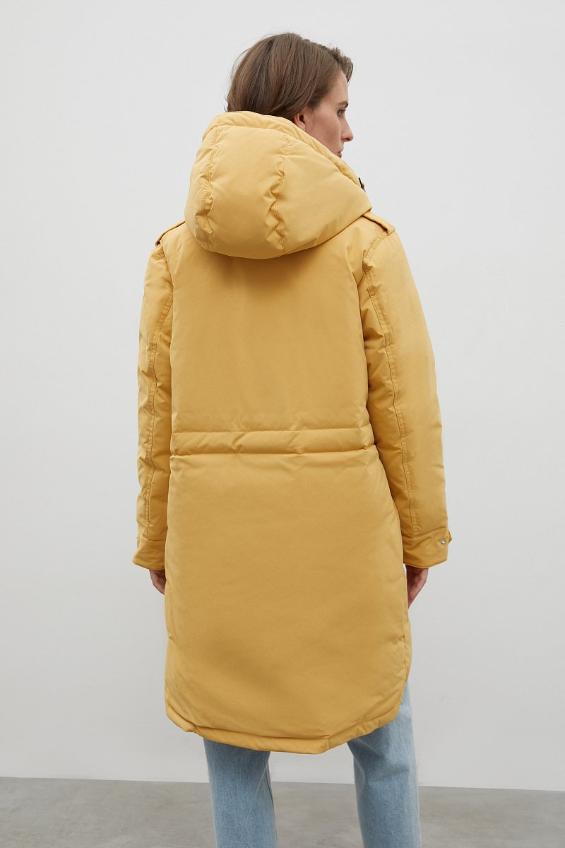 Пуховое пальто с капюшоном, Модель FWC11028, Фото №5