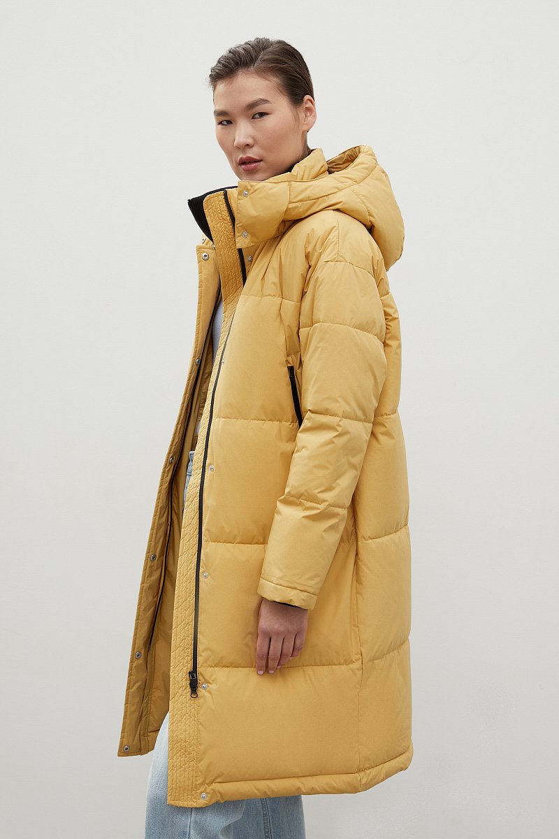 Стеганое утепленное пальто oversize силуэта, Модель FWC11046, Фото №4
