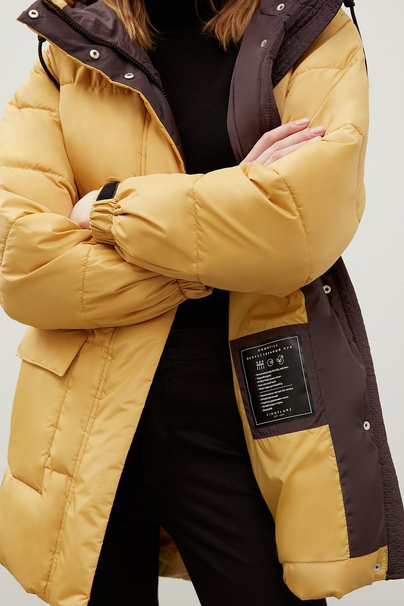Стеганая утепленная куртка с капюшоном, Модель FWC11054, Фото №6