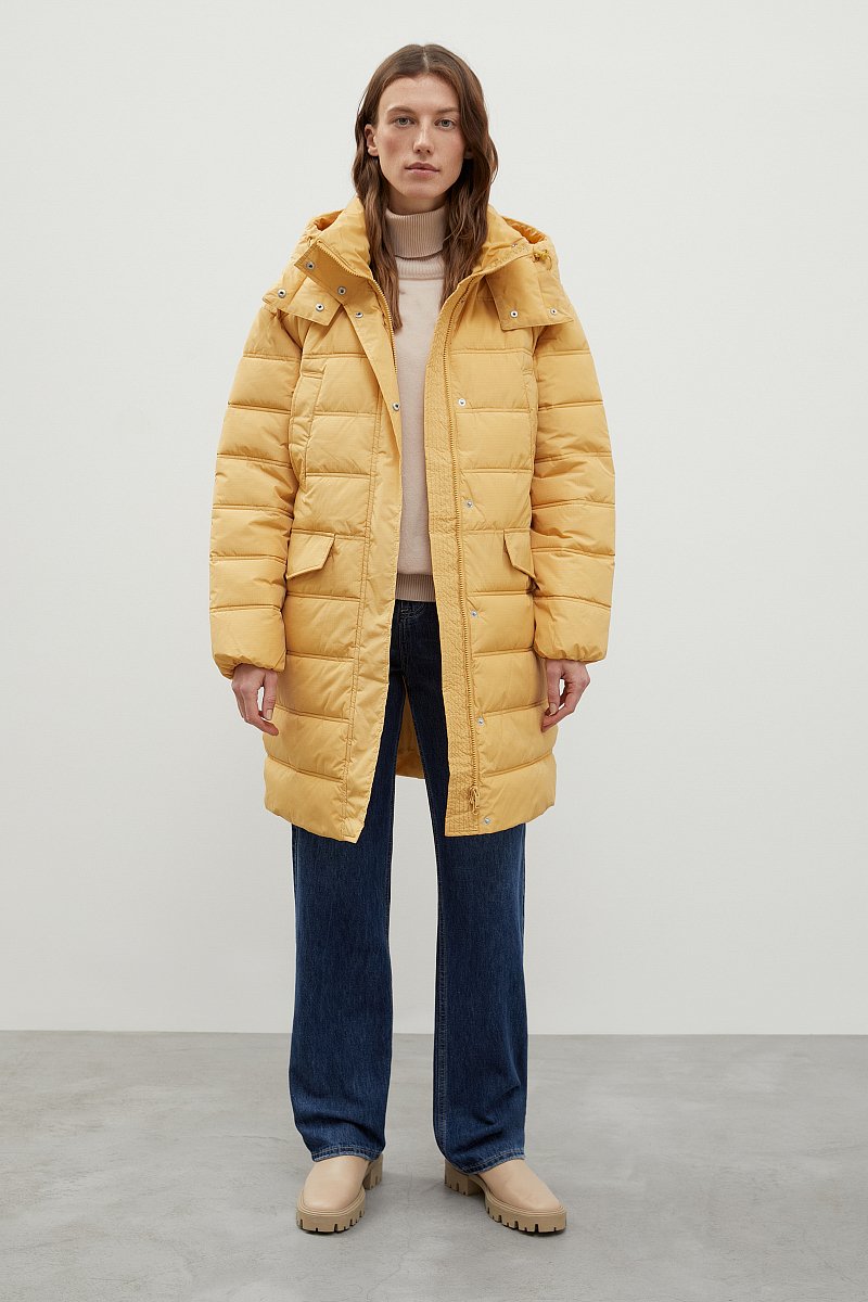 Утепленное пальто силуэта oversize, Модель FWC11055, Фото №2