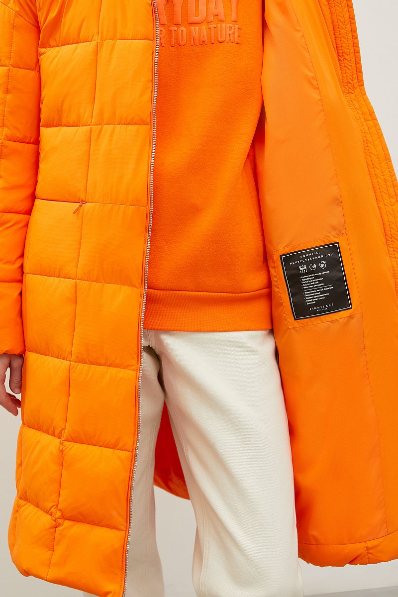 Стеганое утепленное пальто с капюшоном, Модель FWC11092, Фото №6