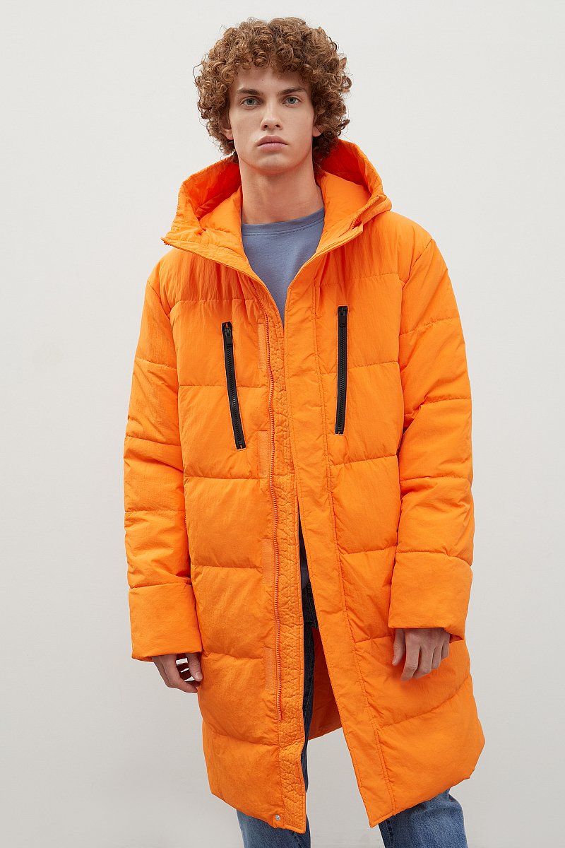 Стеганое утепленное пальто с капюшоном, Модель FWC21042, Фото №1