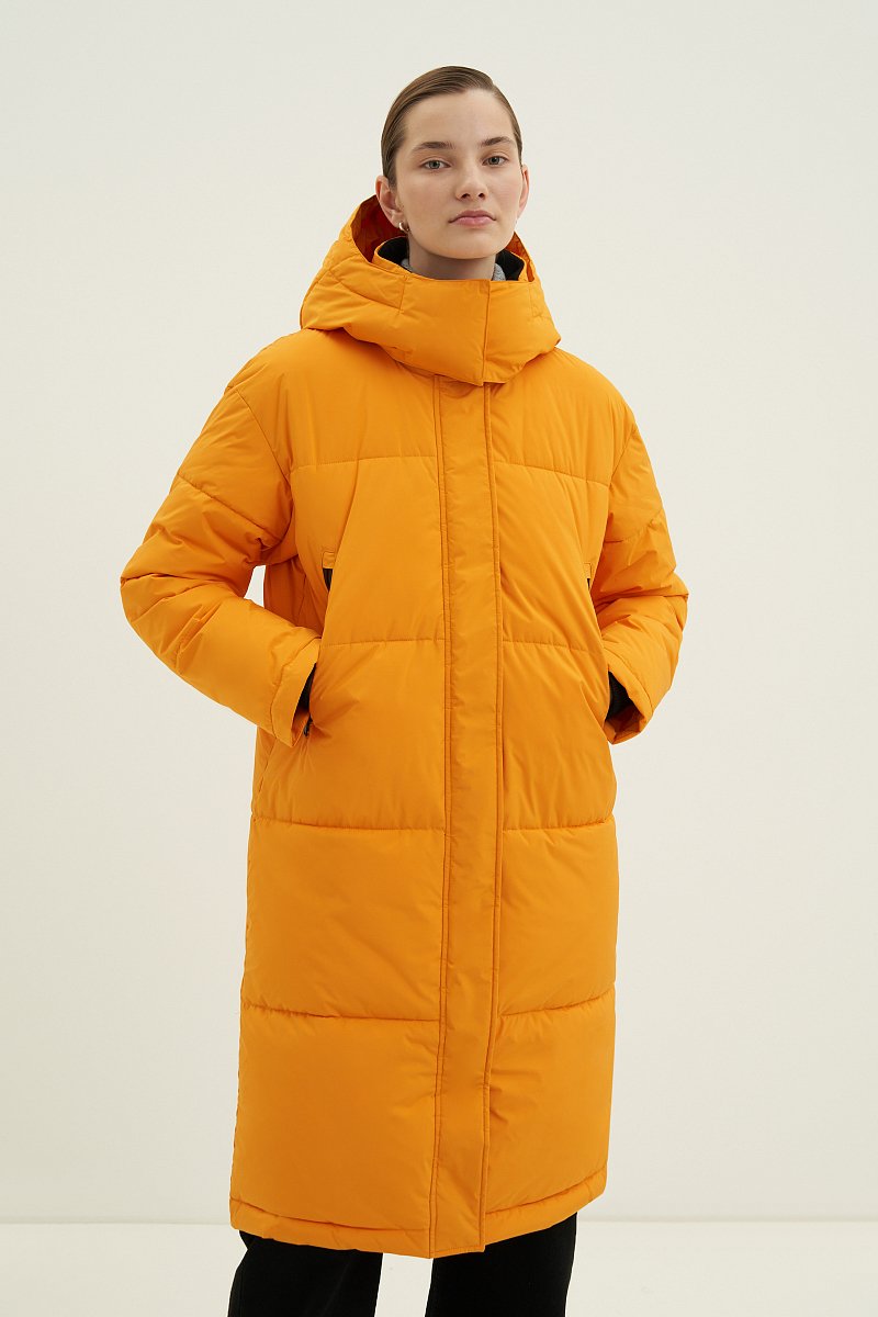 Стеганое утепленное пальто oversize силуэта, Модель FWC11046, Фото №1