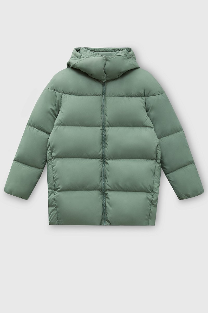 Стеганый пуховик oversize силуэта, Модель FWC11026, Фото №9