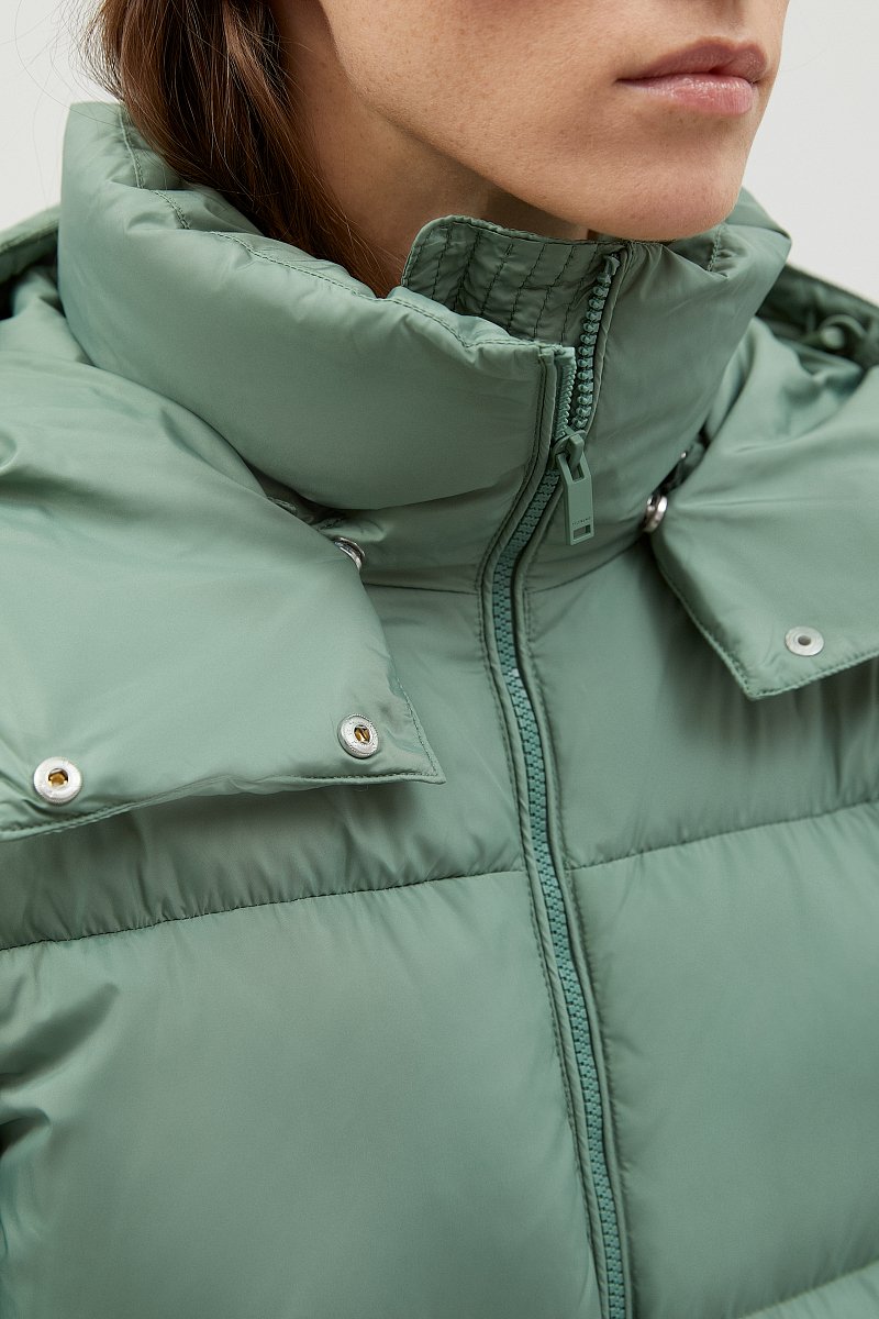 Стеганый пуховик oversize силуэта, Модель FWC11026, Фото №6