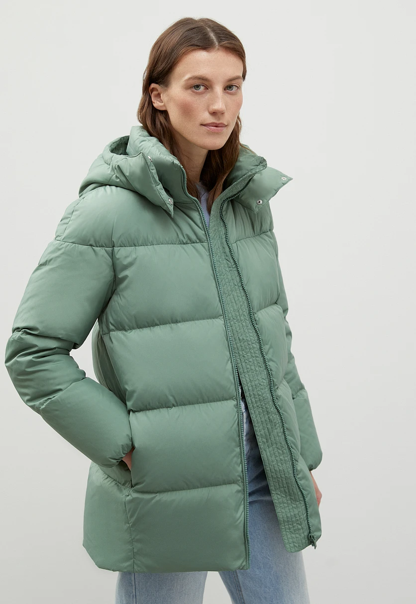 Стеганый пуховик oversize силуэта, Модель FWC11026, Фото №4