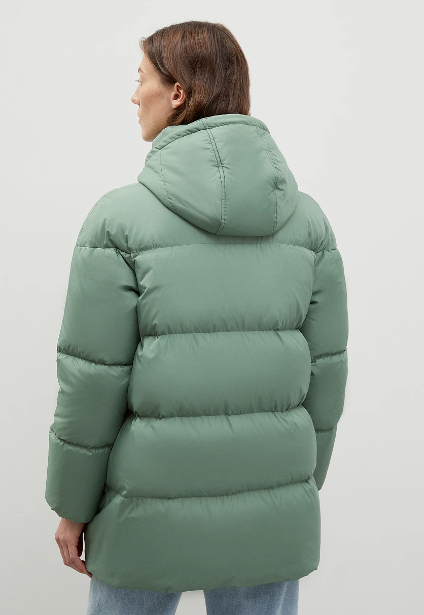 Стеганый пуховик oversize силуэта, Модель FWC11026, Фото №5