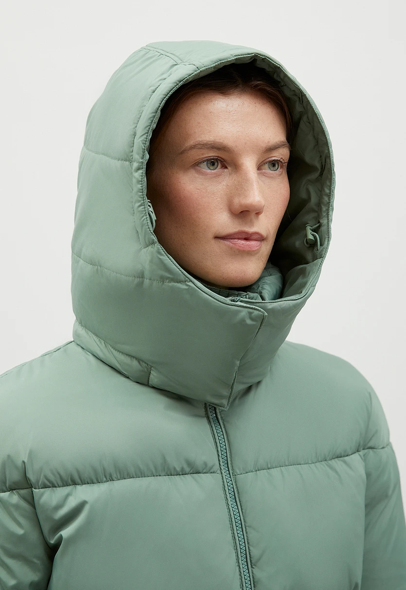 Стеганый пуховик oversize силуэта, Модель FWC11026, Фото №8