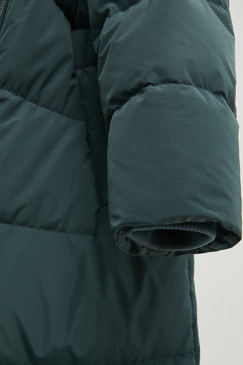 Стеганое пуховое пальто oversize силуэта, Модель FWC110101, Фото №8