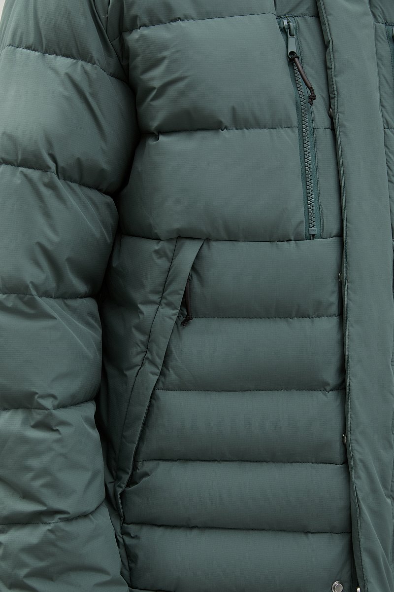 Стеганое пуховое пальто с капюшоном, Модель FWC21017, Фото №6