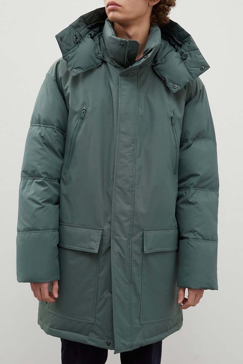 Пуховое пальто силуэта oversize, Модель FWC21019, Фото №3