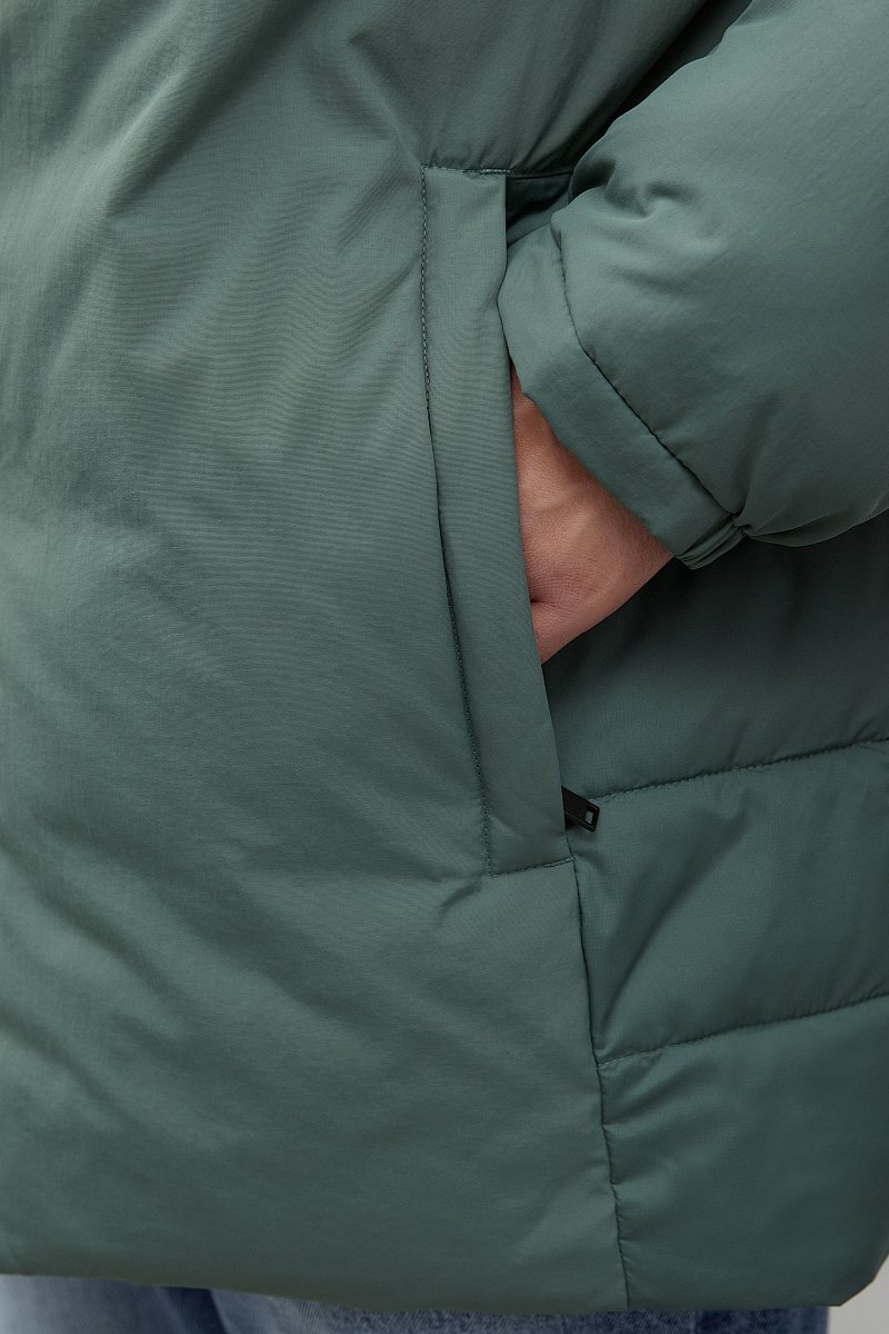 Утепленная куртка oversize с капюшоном, Модель FWC21041, Фото №7
