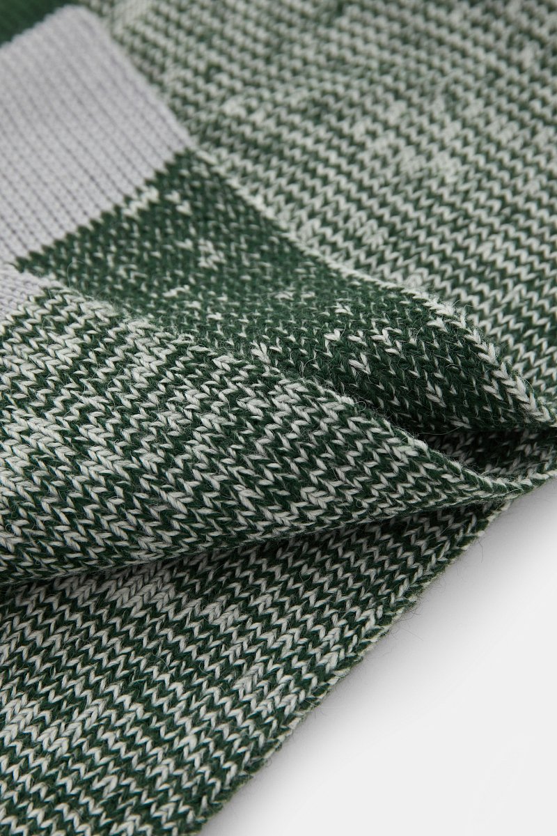 Двусторонний шарф с добавлением шерсти, Модель FWC21151, Фото №4