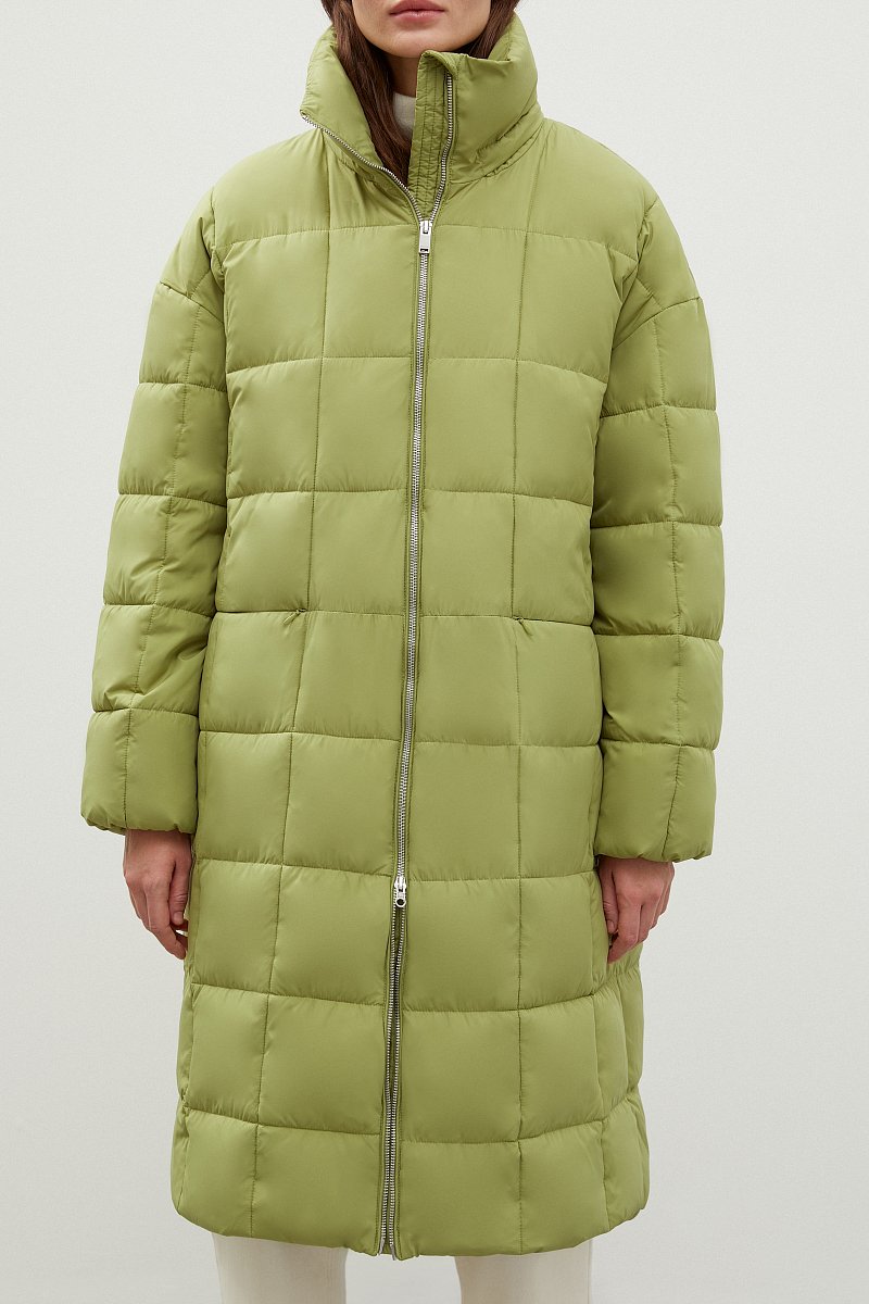 Стеганое утепленное пальто с капюшоном, Модель FWC11092, Фото №3