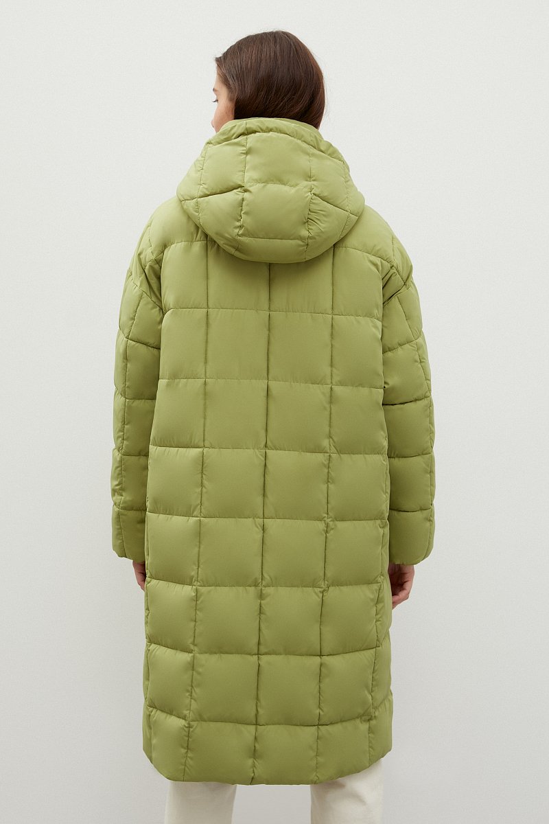 Стеганое утепленное пальто с капюшоном, Модель FWC11092, Фото №5