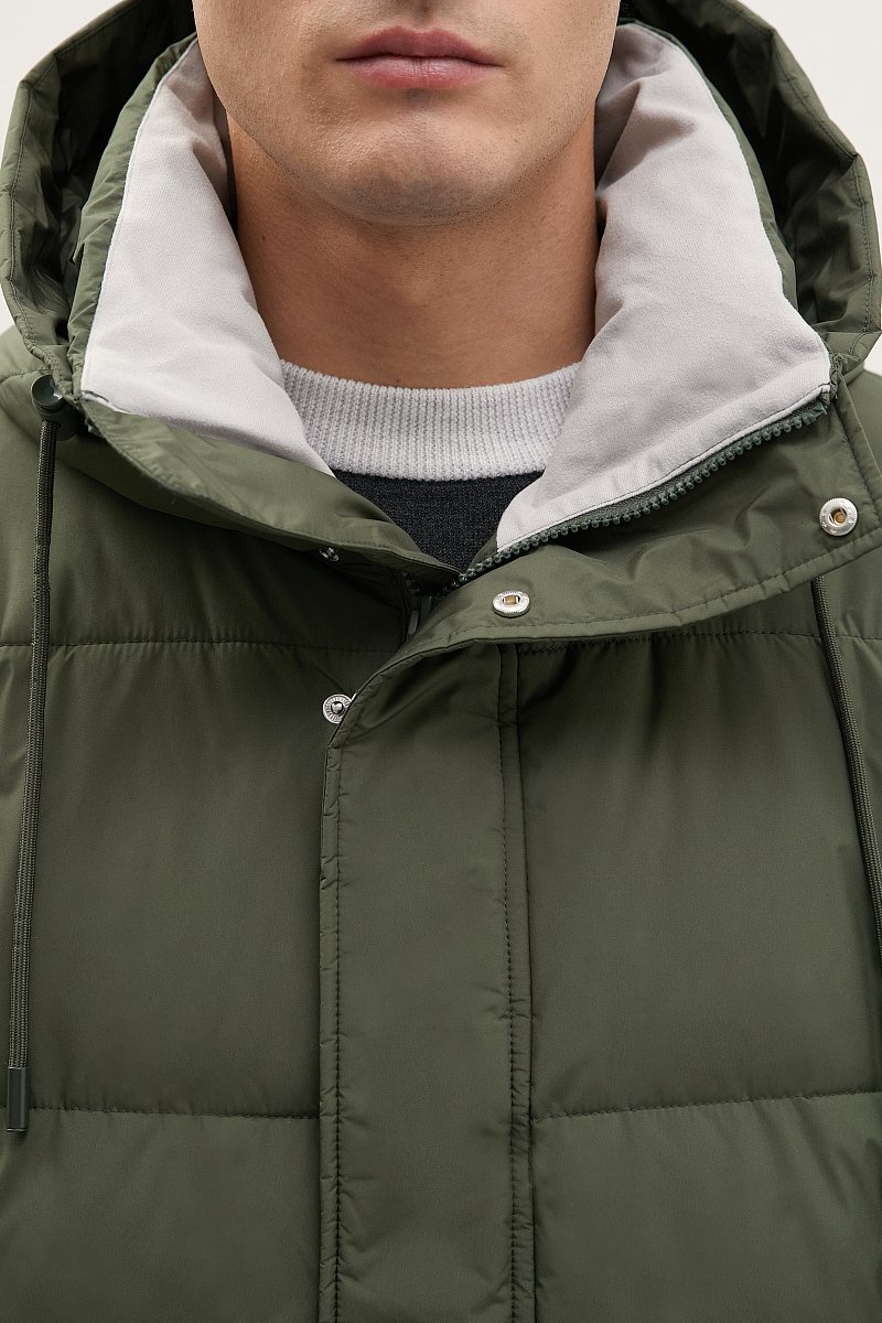 Стеганое утепленное пальто с капюшоном, Модель FWC21005, Фото №6