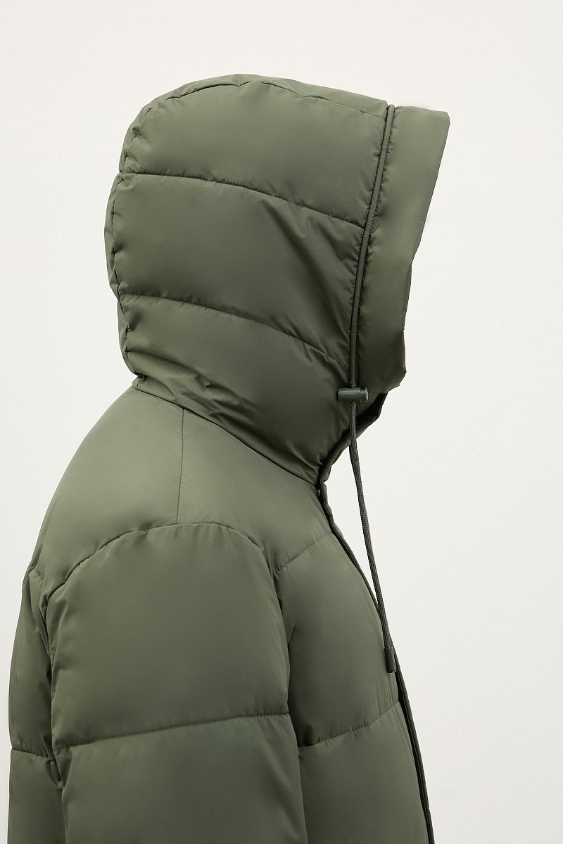 Стеганое утепленное пальто с капюшоном, Модель FWC21005, Фото №8